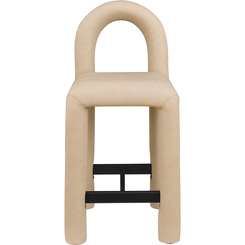 Meridian Furniture Amari Tan Vegan Leather Stool