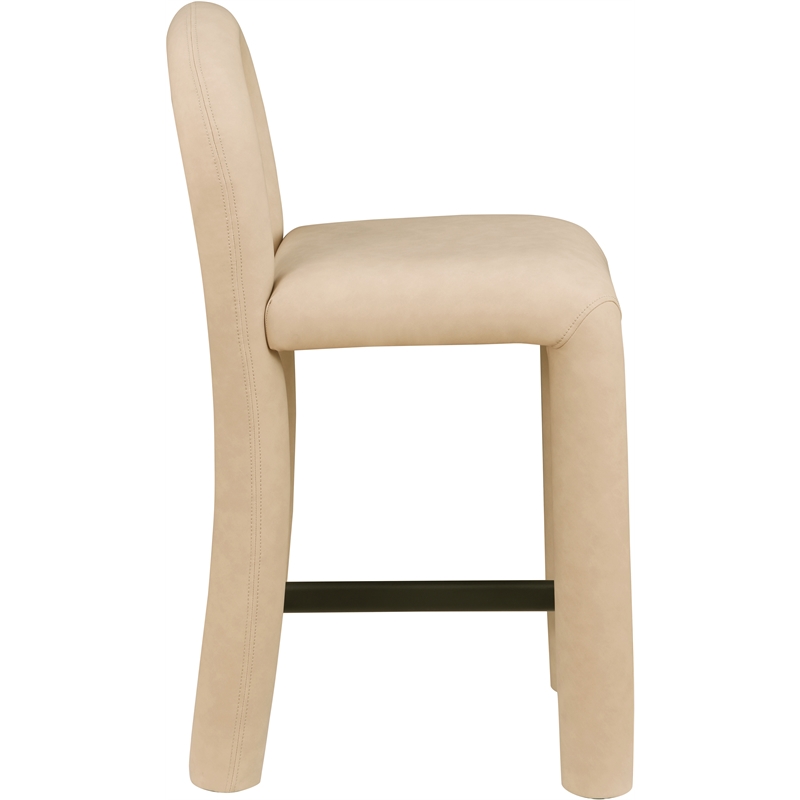 Meridian Furniture Amari Tan Vegan Leather Stool