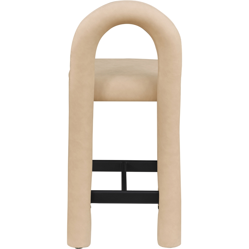 Meridian Furniture Amari Tan Vegan Leather Stool
