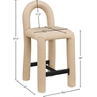 Meridian Furniture Amari Tan Vegan Leather Stool