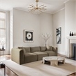 Meridian Furniture 3-Piece Taupe Corduroy Performance Fabric Modular Sofa
