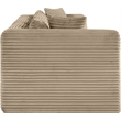 Meridian Furniture 3-Piece Taupe Corduroy Performance Fabric Modular Sofa