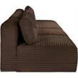 Meridian Furniture 4-Piece Brown Corduroy Performance Fabric Modular Sofa