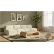 Meridian Furniture 4-Piece Cream Corduroy Performance Fabric Modular Sofa