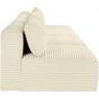 Meridian Furniture 4-Piece Cream Corduroy Performance Fabric Modular Sofa