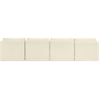 Meridian Furniture 4-Piece Cream Corduroy Performance Fabric Modular Sofa