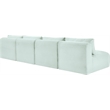 Meridian Furniture 4-Piece Mint Corduroy Performance Fabric Modular Sofa