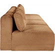 Meridian Furniture 4-Piece Saddle Corduroy Performance Fabric Modular Sofa