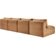 Meridian Furniture 4-Piece Saddle Corduroy Performance Fabric Modular Sofa
