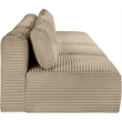 Meridian Furniture 4-Piece Taupe Corduroy Performance Fabric Modular Sofa