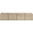 Meridian Furniture 4-Piece Taupe Corduroy Performance Fabric Modular Sofa