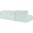 Meridian Furniture 3-Piece Mint Corduroy Performance Fabric Modular Sofa