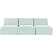 Meridian Furniture 3-Piece Mint Corduroy Performance Fabric Modular Sofa