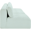 Meridian Furniture 3-Piece Mint Corduroy Performance Fabric Modular Sofa