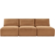 Meridian Furniture 3-Piece Saddle Corduroy Performance Fabric Modular Sofa