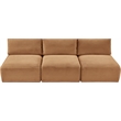 Meridian Furniture 3-Piece Saddle Corduroy Performance Fabric Modular Sofa