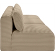 Meridian Furniture 3-Piece Taupe Corduroy Performance Fabric Modular Sofa