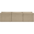 Meridian Furniture 3-Piece Taupe Corduroy Performance Fabric Modular Sofa