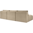 Meridian Furniture 3-Piece Taupe Corduroy Performance Fabric Modular Sofa