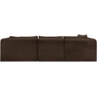 Meridian Furniture 3-Piece Brown Corduroy Performance Fabric Modular Sectional