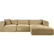 Meridian Furniture 3-Piece Camel Corduroy Performance Fabric Modular Sectional