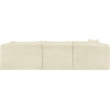 Meridian Furniture 3-Piece Cream Corduroy Performance Fabric Modular Sectional