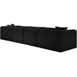 Meridian Furniture 5-Piece Black Corduroy Performance Fabric Modular Sectional