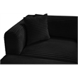 Meridian Furniture 5-Piece Black Corduroy Performance Fabric Modular Sectional