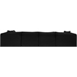 Meridian Furniture 6-Piece Black Corduroy Performance Fabric Modular Sectional