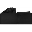Meridian Furniture 7-Piece Black Corduroy Performance Fabric Modular Sectional