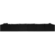 Meridian Furniture 7-Piece Black Corduroy Performance Fabric Modular Sectional