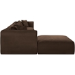 Meridian Furniture 5-Piece Brown Corduroy Performance Fabric Modular Sectional