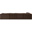Meridian Furniture 5-Piece Brown Corduroy Performance Fabric Modular Sectional
