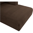 Meridian Furniture 5-Piece Brown Corduroy Performance Fabric Modular Sectional