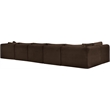 Meridian Furniture 6-Piece Brown Corduroy Performance Fabric Modular Sectional