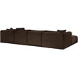 Meridian Furniture 6-Piece Brown Corduroy Performance Fabric Modular Sectional