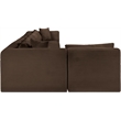 Meridian Furniture 7-Piece Brown Corduroy Performance Fabric Modular Sectional
