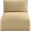 Meridian Furniture Shaggy Camel Corduroy Performance Fabric Armless Chair