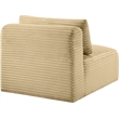 Meridian Furniture Shaggy Camel Corduroy Performance Fabric Armless Chair