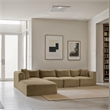 Meridian Furniture 5-Piece Camel Corduroy Performance Fabric Modular Sectional