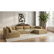 Meridian Furniture 5-Piece Camel Corduroy Performance Fabric Modular Sectional
