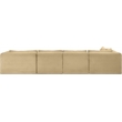 Meridian Furniture 5-Piece Camel Corduroy Performance Fabric Modular Sectional