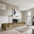 Meridian Furniture 6-Piece Camel Corduroy Performance Fabric Modular Sectional