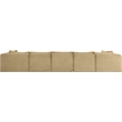 Meridian Furniture 6-Piece Camel Corduroy Performance Fabric Modular Sectional