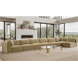 Meridian Furniture 7-Piece Camel Corduroy Performance Fabric Modular Sectional