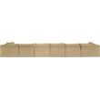 Meridian Furniture 7-Piece Camel Corduroy Performance Fabric Modular Sectional