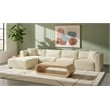 Meridian Furniture 5-Piece Cream Corduroy Performance Fabric Modular Sectional