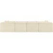 Meridian Furniture 5-Piece Cream Corduroy Performance Fabric Modular Sectional