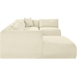 Meridian Furniture 5-Piece Cream Corduroy Performance Fabric Modular Sectional
