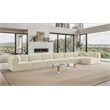 Meridian Furniture 7-Piece Cream Corduroy Performance Fabric Modular Sectional